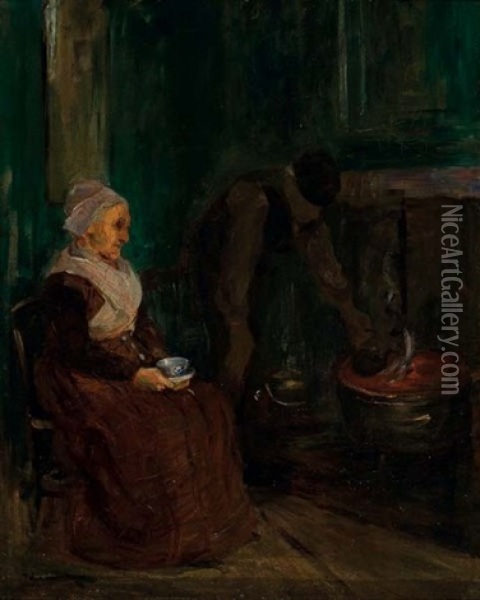 Dutch Room Setting Oil Painting - Edmund Montague Morris