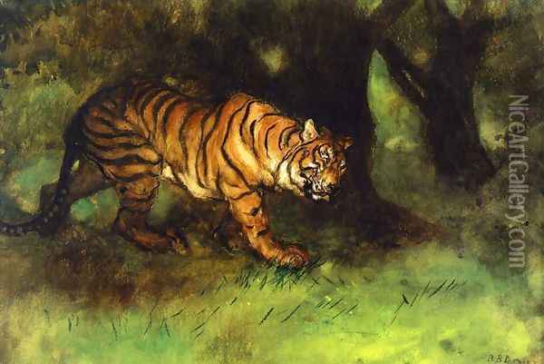 The Tiger Oil Painting - Arthur Bowen Davies