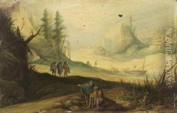 Les Voyageurs Oil Painting - Paul Bril