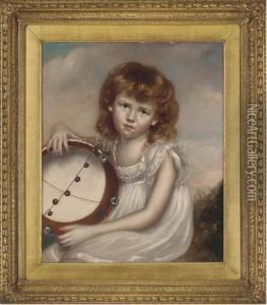 The Tambourine Girl Oil Painting - J. Harris