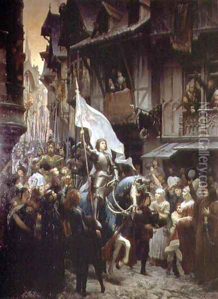 The Entrance of Joan of Arc 1412-31 into Orleans on 8th May 1429 Oil Painting - Jean-Jacques Scherrer
