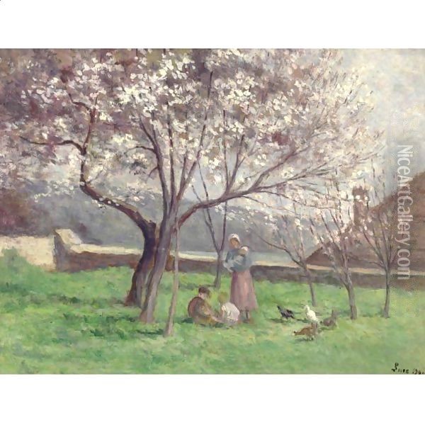 Rolleboise, Jardin Au Printemps Oil Painting - Maximilien Luce