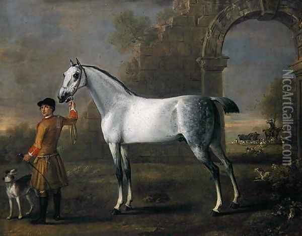 Grey Cardigan, c.1743-6 Oil Painting - John Wootton