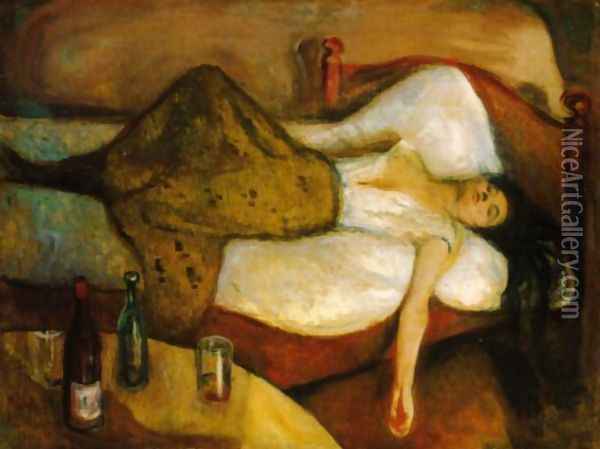 The Day After Oil Painting - Edvard Munch