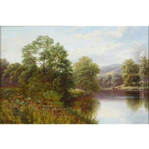 On The Nidd, Yorkshire Oil Painting - William Mellor