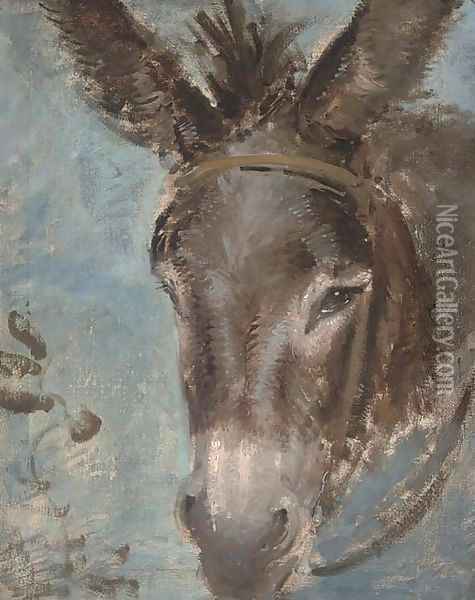 A donkey's head Oil Painting - Edward Robert Smythe
