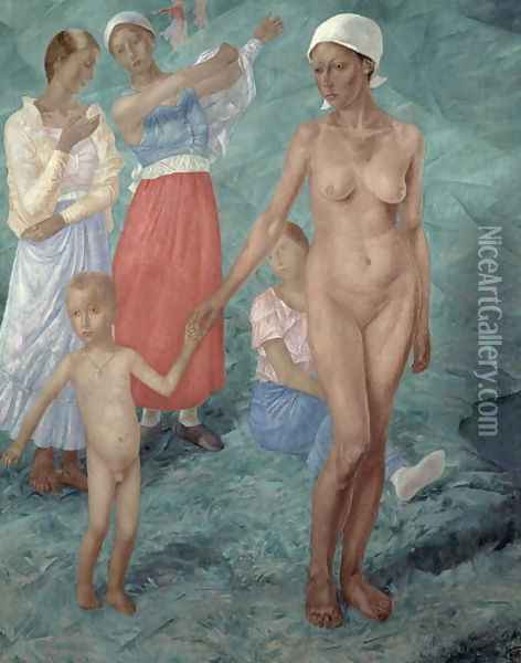 Morning, 1917 Oil Painting - Kuzma Sergeevich Petrov-Vodkin