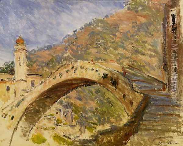 Bridge At Dolceacqua Oil Painting - Claude Oscar Monet
