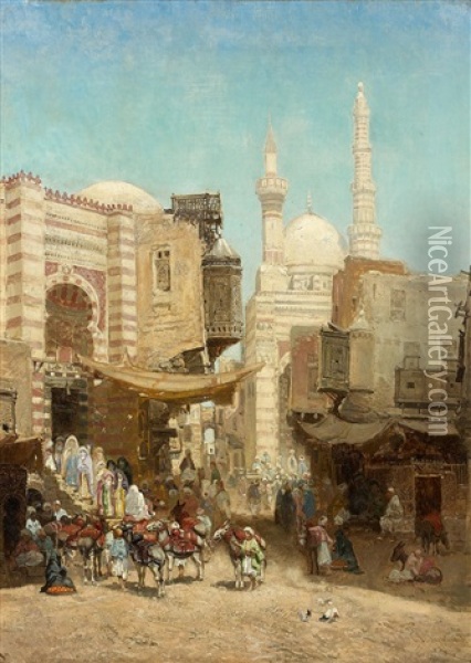 Vue Du Caire Oil Painting - Godefroy de Hagemann