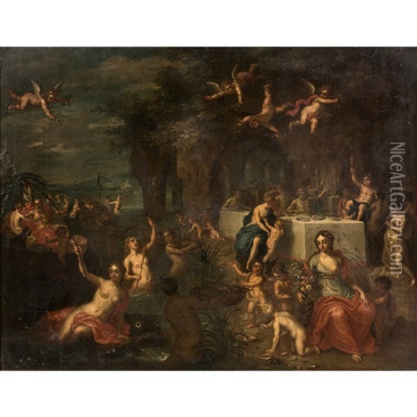 Le Banquet Des Dieux Oil Painting - Hendrik van Balen the Elder