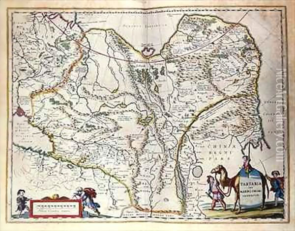 Map of Siberia and China from 'Le Theatre du Monde' Oil Painting - Willem and Joan Blaeu