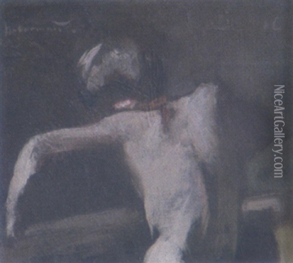 Mannlicher Akt Oil Painting - Hugo von Habermann the Elder