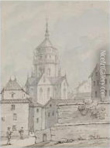 Mola Church; View Of Molagaeta; Gaeta Castle; View Of Luzzi Oil Painting - Thomas Sunderland
