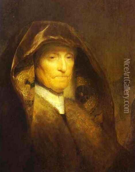 Portrait of the Artist's Mother Oil Painting - Rembrandt Van Rijn