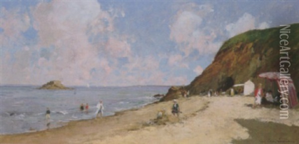Seaside Delights Oil Painting - Paul Emile Lecomte