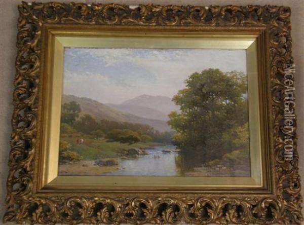 On The Teign Oil Painting - William Williams