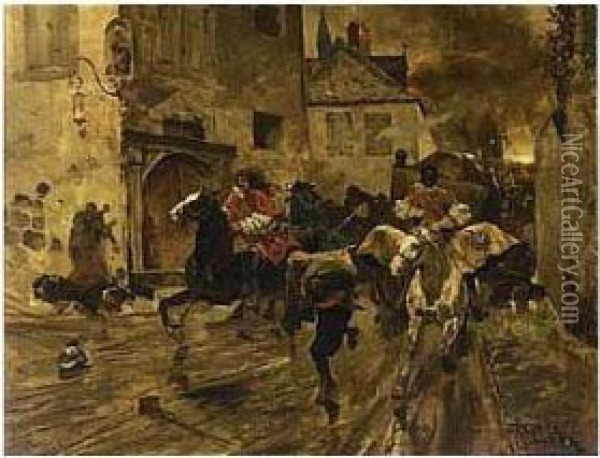 The Charge Oil Painting - Richard Caton Woodville