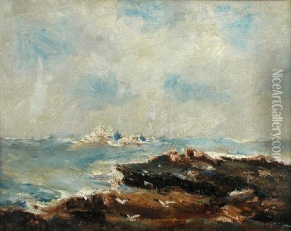 The Rocks Of Kilkee Oil Painting - Nathaniel Hone the Younger