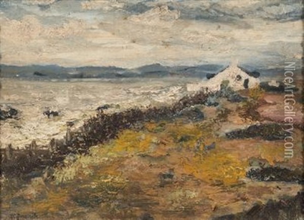 A Croft On The Coast Oil Painting - William Percy French