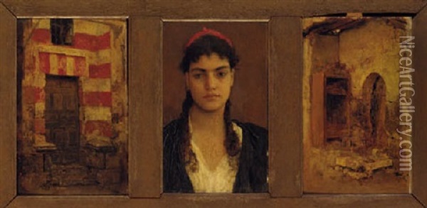 An Egyptian Girl Oil Painting - Carl Leopold Mueller