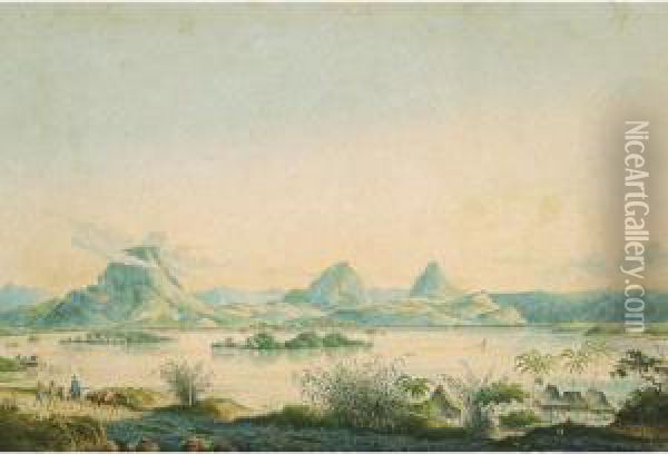 Landscape Of Java Oil Painting - Jacob Dirk Van Herwerden