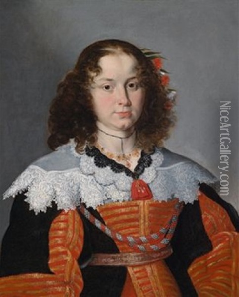 Portrat Einer Jungen Dame Oil Painting - Carlo Ceresa