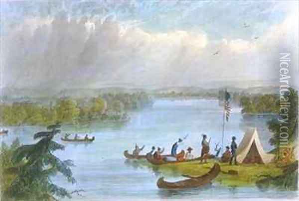 Lake Itsaca Oil Painting - Eastman, Captain Seth