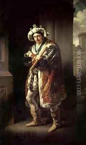 Edmund Kean 1787-1833 as Richard III Oil Painting - John James Halls