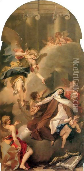 Ecstasy of St Therese Oil Painting - Sebastiano Ricci