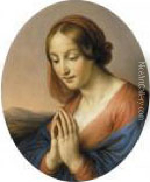La Madonna Orante Oil Painting - Giovanni Carnovali Il Piccio
