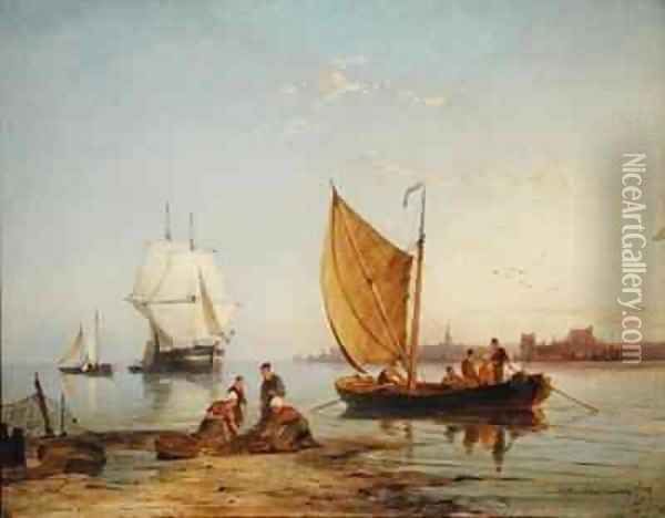 Off Overschie Holland Oil Painting - Cornelis Christiaan Dommelshuizen