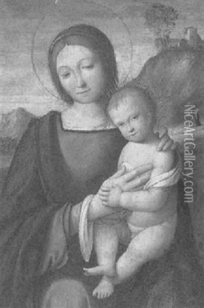 Madonna Mit Kind Oil Painting - Francesco Francia