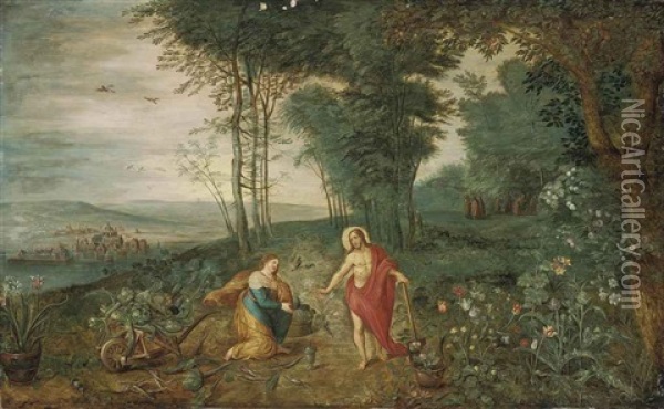 Noli Me Tangere Oil Painting - Jan Brueghel the Elder