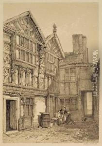 Antiquities Of Chester Oil Painting - John Skinner Prout