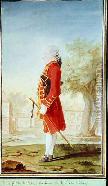 Charles-Antoine-Renaud de Lastic (b.1713) Chevalier de Malte, 1769 Oil Painting - Louis Carrogis Carmontelle