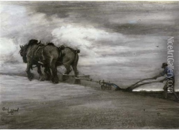 Ploughing Oil Painting - Cecil Charles Windsor Aldin