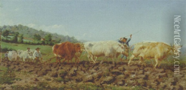 Plowing The Fields Oil Painting - Rosa Bonheur