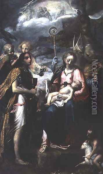 Virgin and Child and the Mystery of the Passion Oil Painting - Giambattista Tinti