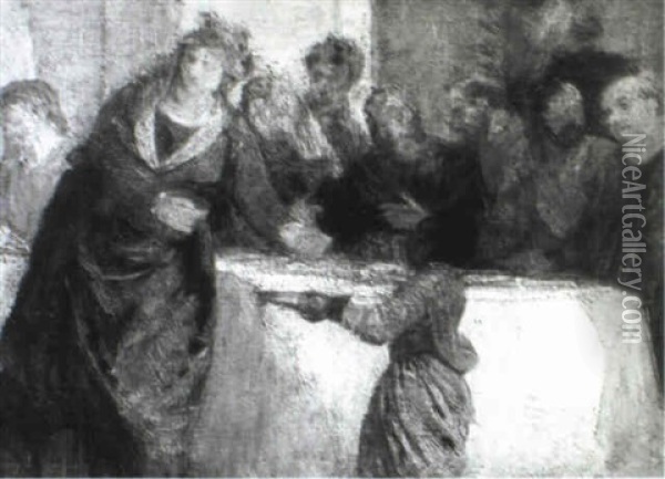 The Last Supper (1853) Oil Painting - Henri Fantin-Latour