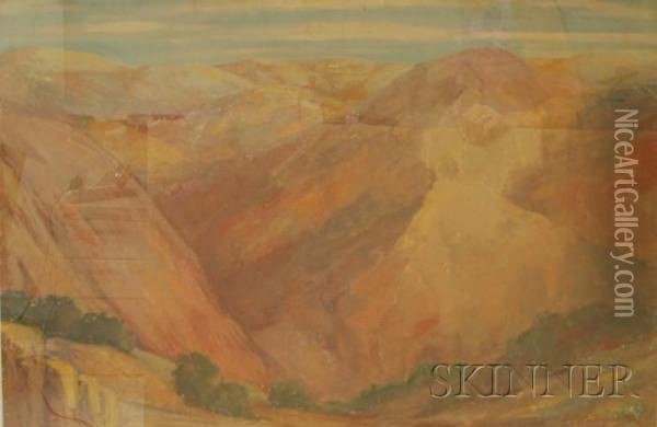 Desert Hills, 
Probably California. Oil Painting - Everett Lloyd Bryant
