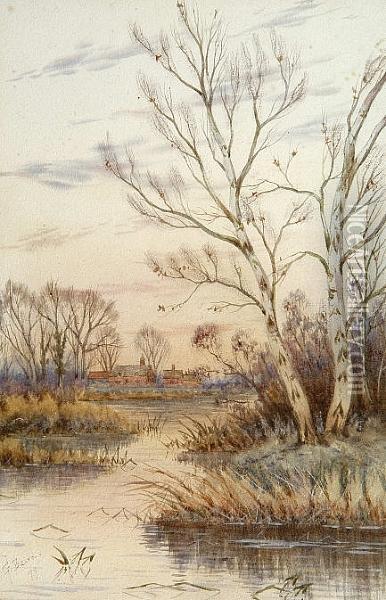 River Landscape Oil Painting - Gilbert Baird Fraser