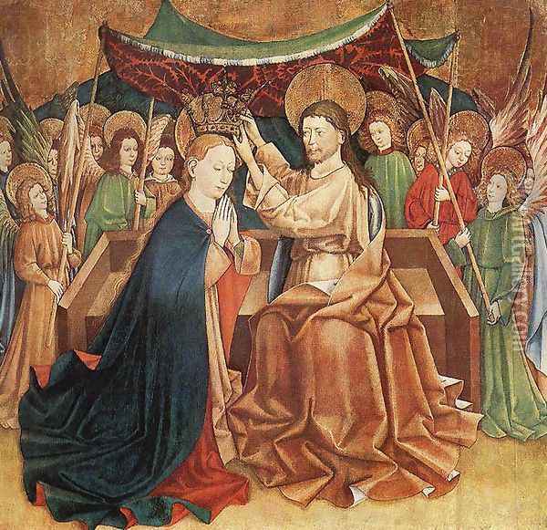 Coronation of Mary 1400-50 Oil Painting - Spanish Unknown Masters