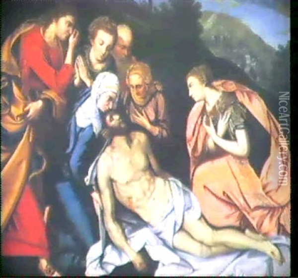 La Deploration Du Christ Oil Painting - Willem Key