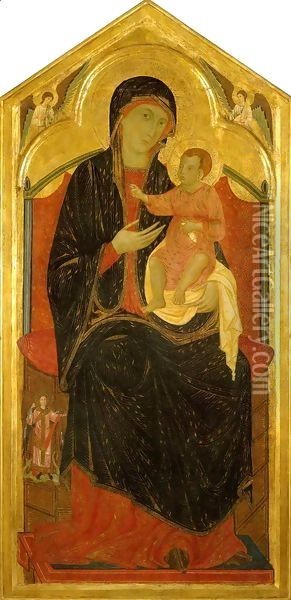 Madonna and Child Enthroned Oil Painting - Graziano Guido di