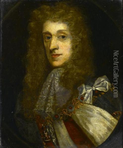 Portrait Of King James Ii Oil Painting - Sir Godfrey Kneller