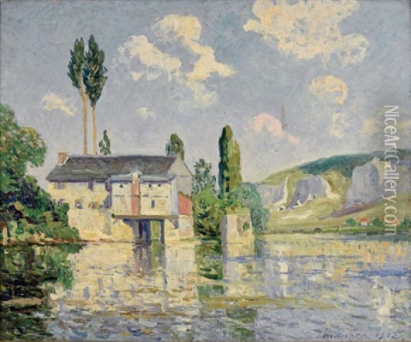 Au Soleil, Moulin Matin, Petit Andely (eure) Oil Painting - Maxime Maufra