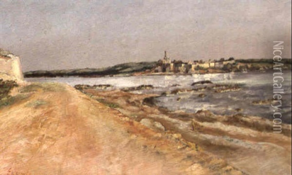 Blick Von Der Pointe De La Croisette Auf Die Isle De Ste. Marguerite Oil Painting - Joseph Eysseric