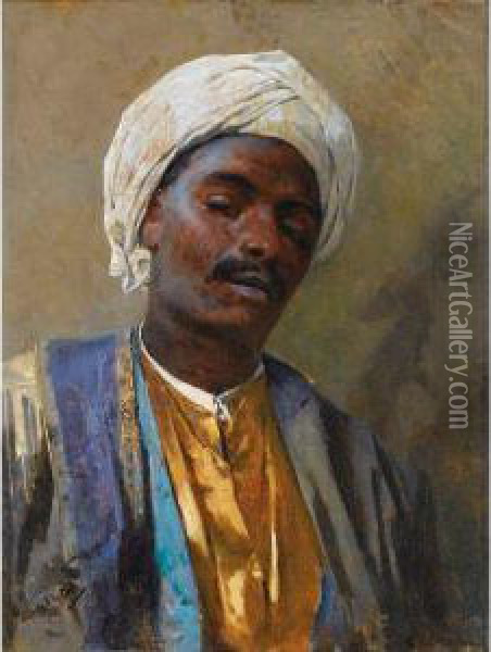 Portrait D'homme Oil Painting - Charles Wilda