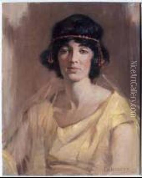Portrait Of Mrs. Dorothy Emery Oil Painting - John William Beatty