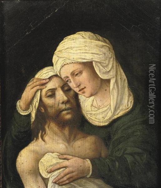 The Pieta Oil Painting - Juan De Flandres